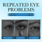 Collagen gel eye patches applied under the eyes