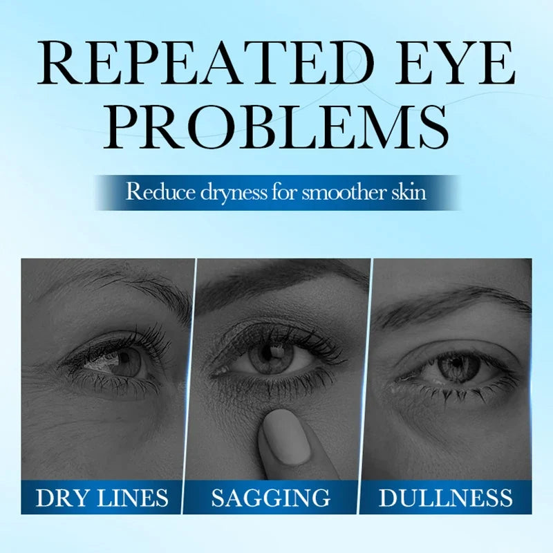 Collagen gel eye patches applied under the eyes